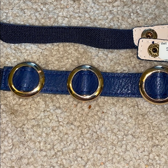 Navy Blue Snap Belt - Picture 2 of 4